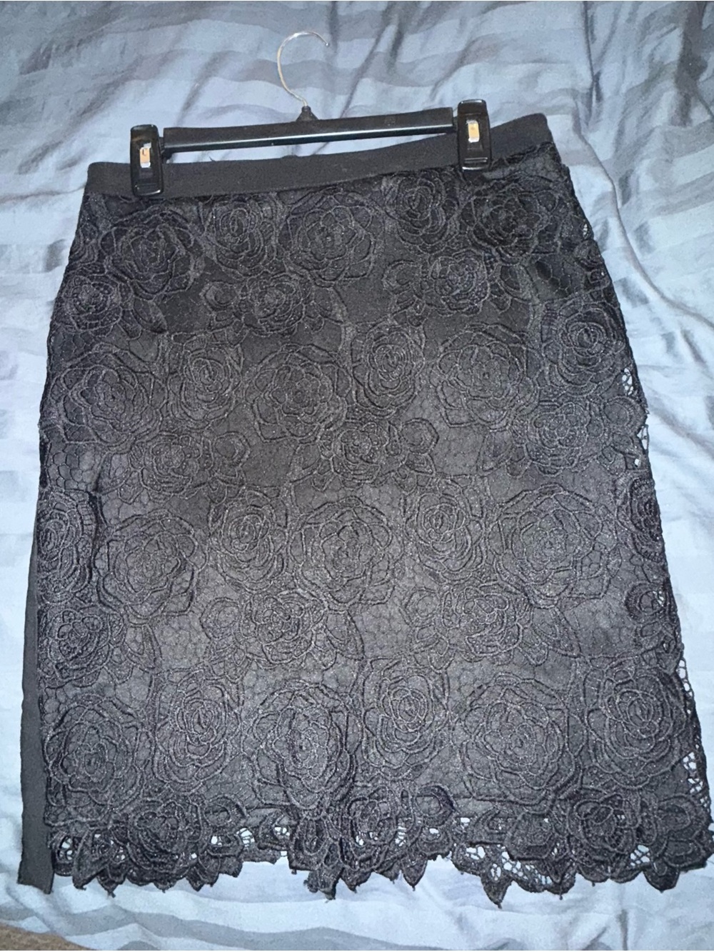 Karl Lagerfeld Black Lace Pencil Skirt, Size 4